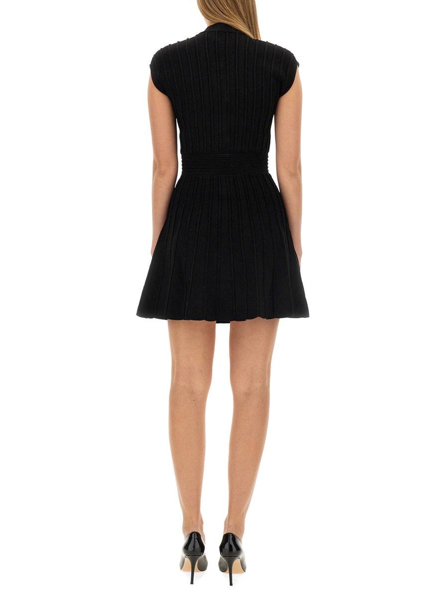 BALMAIN Elegant Mini Velvet Dress Size 36