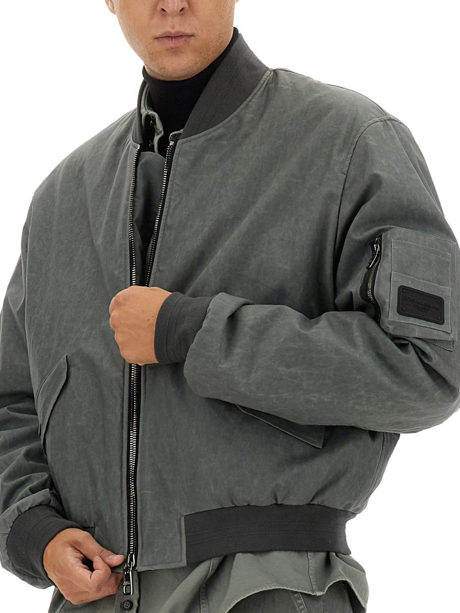 DOLCE & GABBANA Men's Stylish Bomber Jacket - Size 41