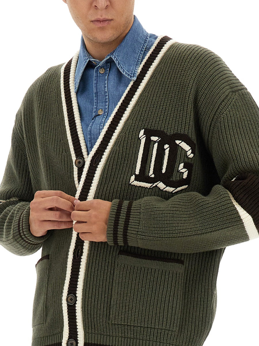 DOLCE & GABBANA Men's 100% Wool Cardigan - Size L