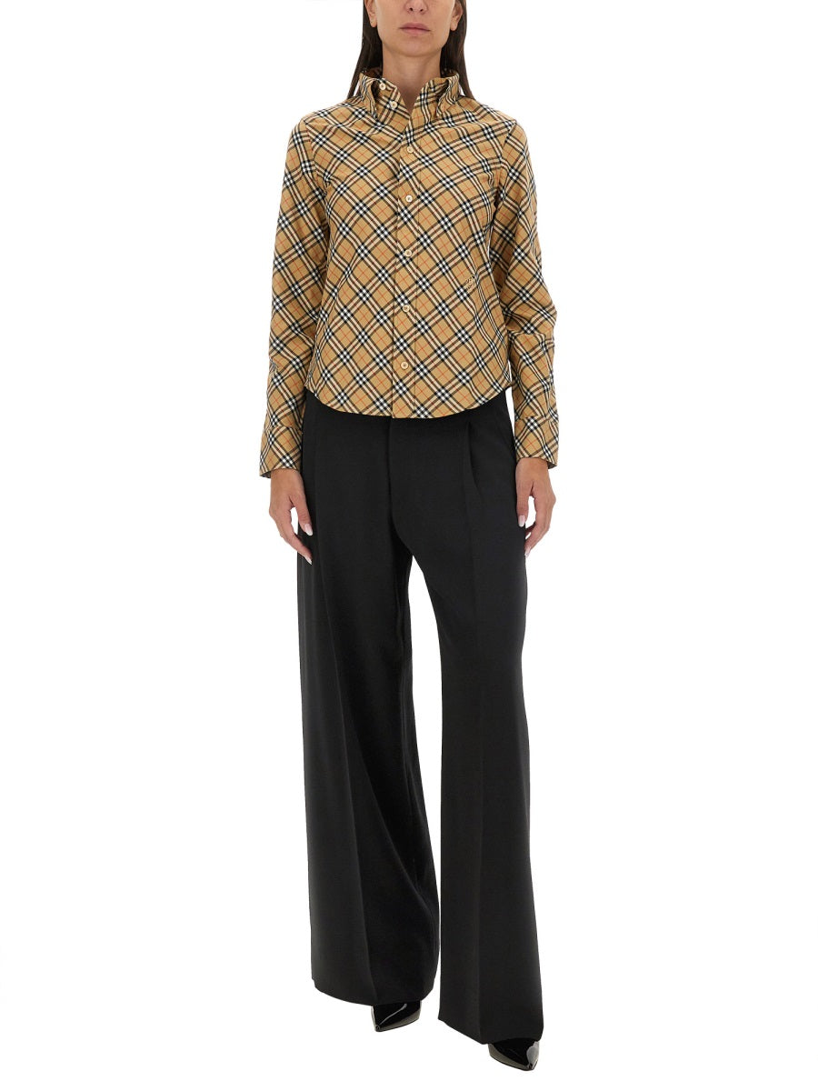 BURBERRY Slim Fit Cotton Check Shirt - Size 8 UK