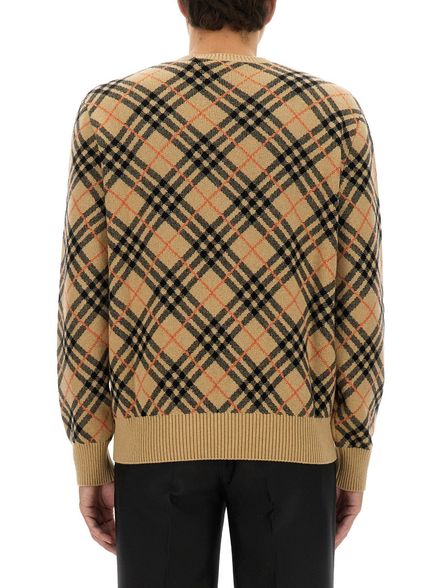BURBERRY Cashmere Check Sweater - Size L