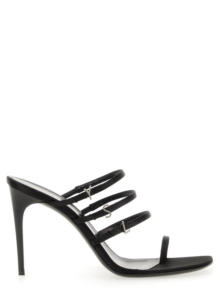 SAINT LAURENT Elegant Leather Sandal Mini
