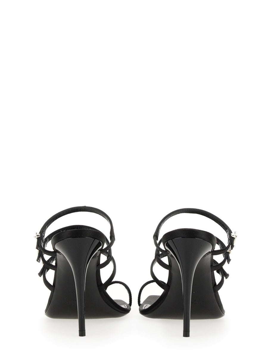 SAINT LAURENT Elegant Leather Sandal Mini