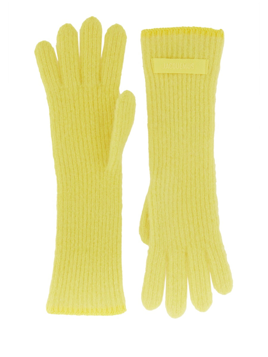 JACQUEMUS Grosgrain Logo Gloves