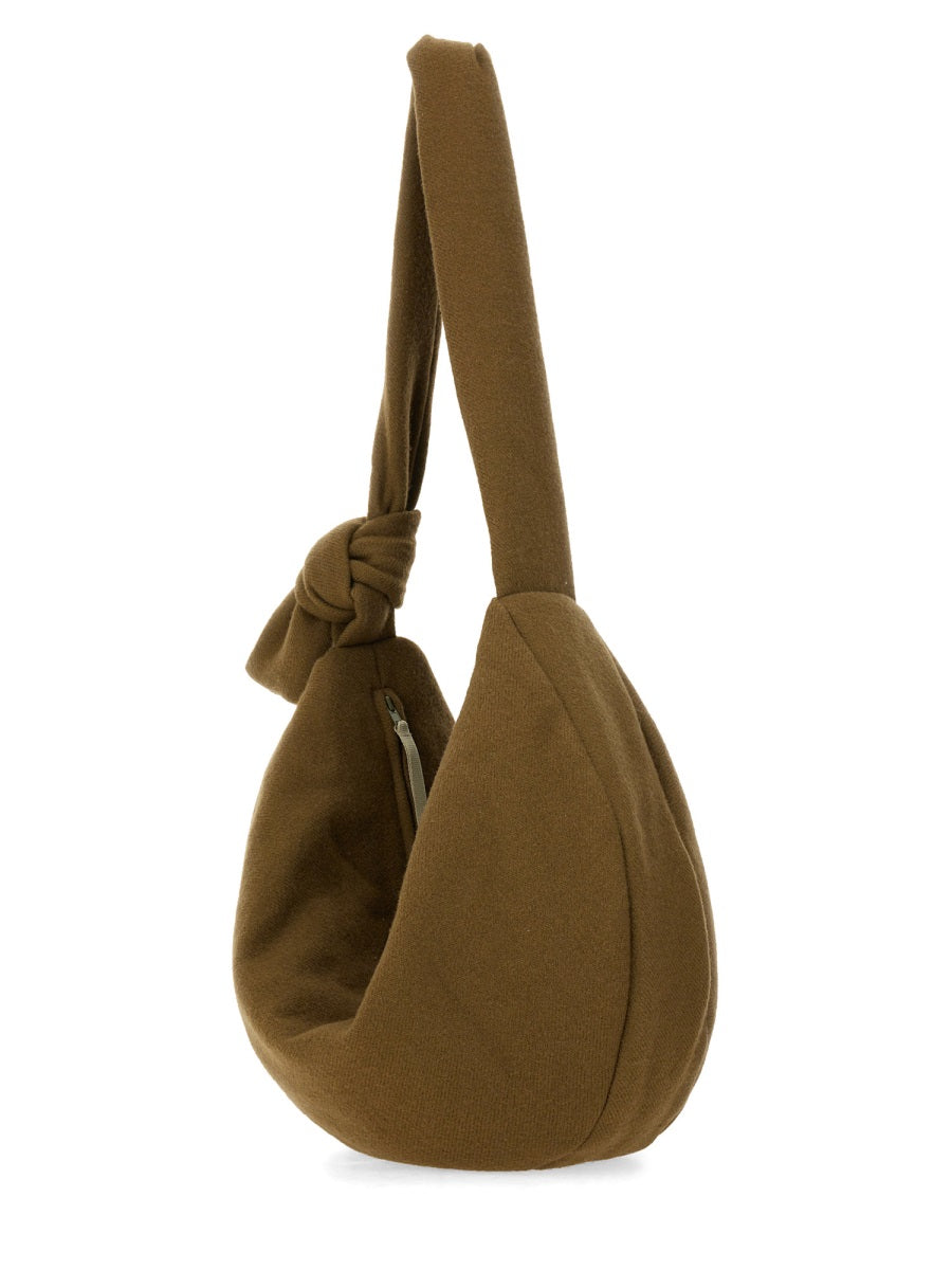 ALYSI Knot Detail Wool Handbag