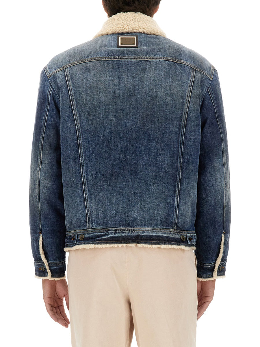 DOLCE & GABBANA Men's Denim Jacket - Size 50 IT