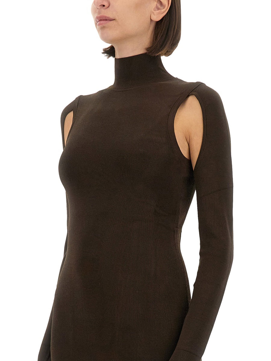 HELMUT LANG Slim Fit Turtleneck Dress