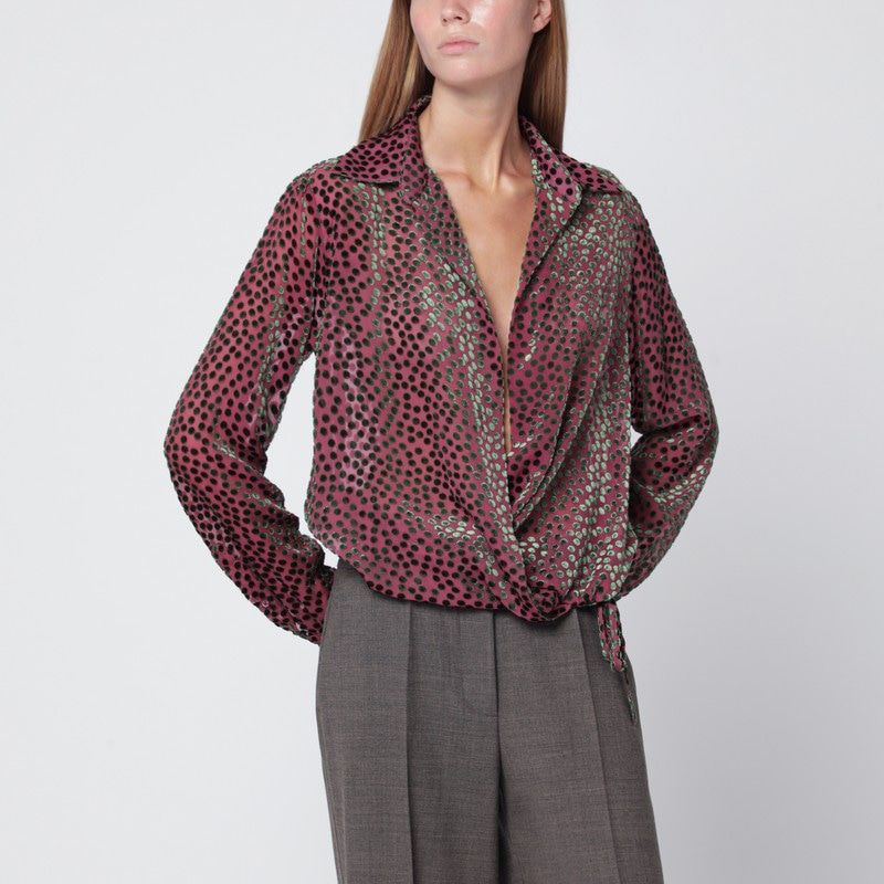 DRIES VAN NOTEN Polka Dot Silk Blend Shirt - FW25