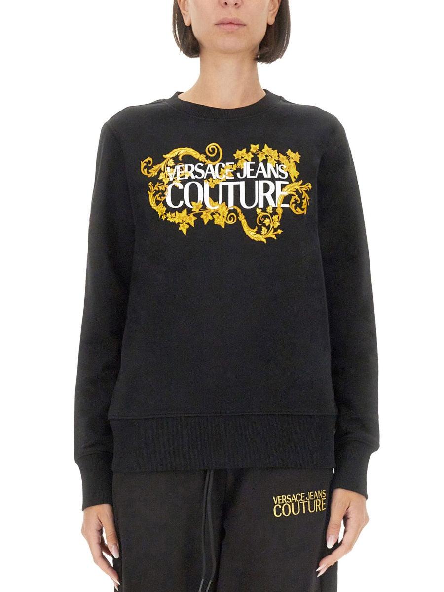 VERSACE JEANS COUTURE Chic Logo Sweatshirt for Women - Size S