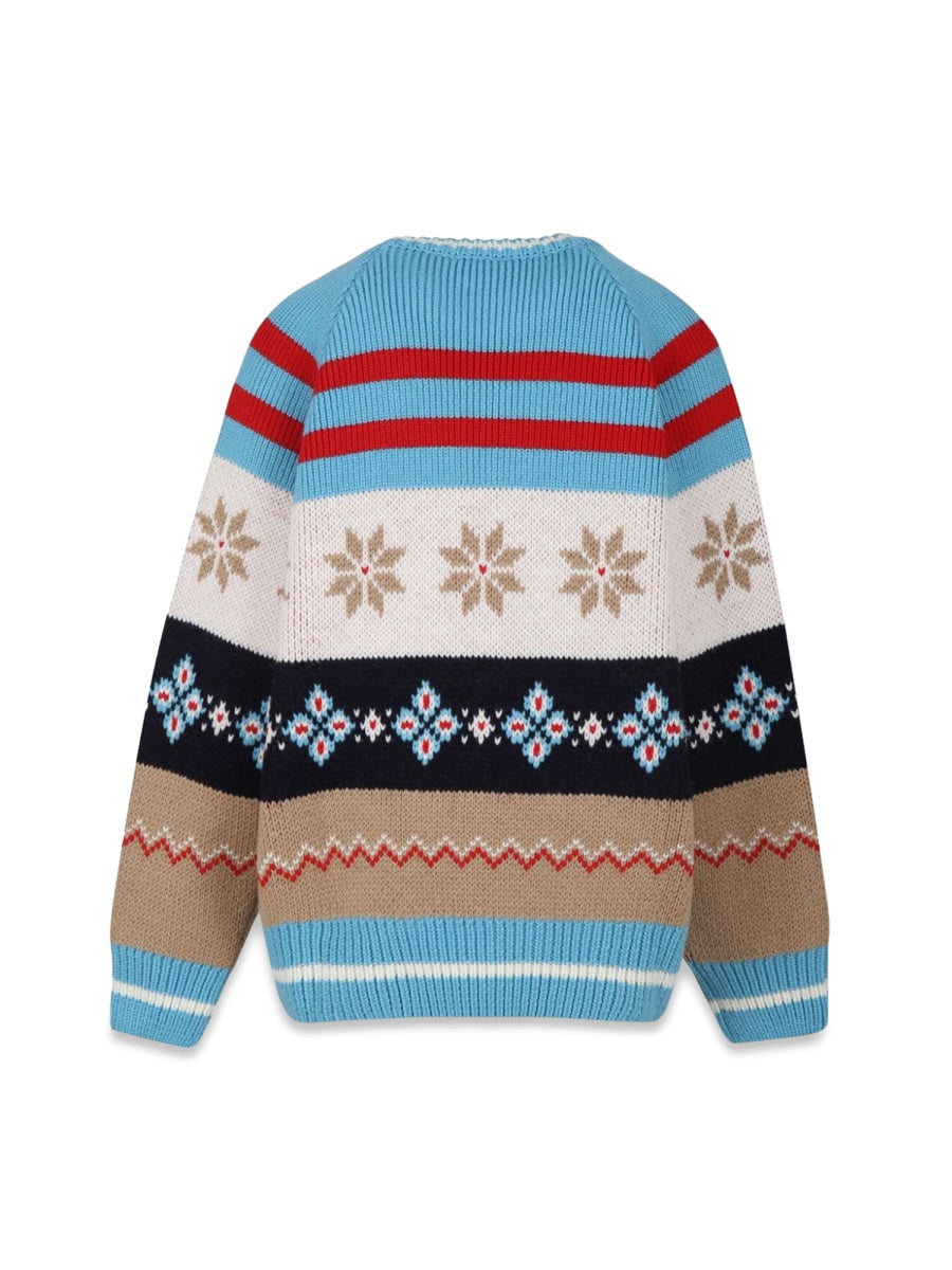 FENDI Girls' Mini Pullover for Apres Ski 100% Virgin Wool