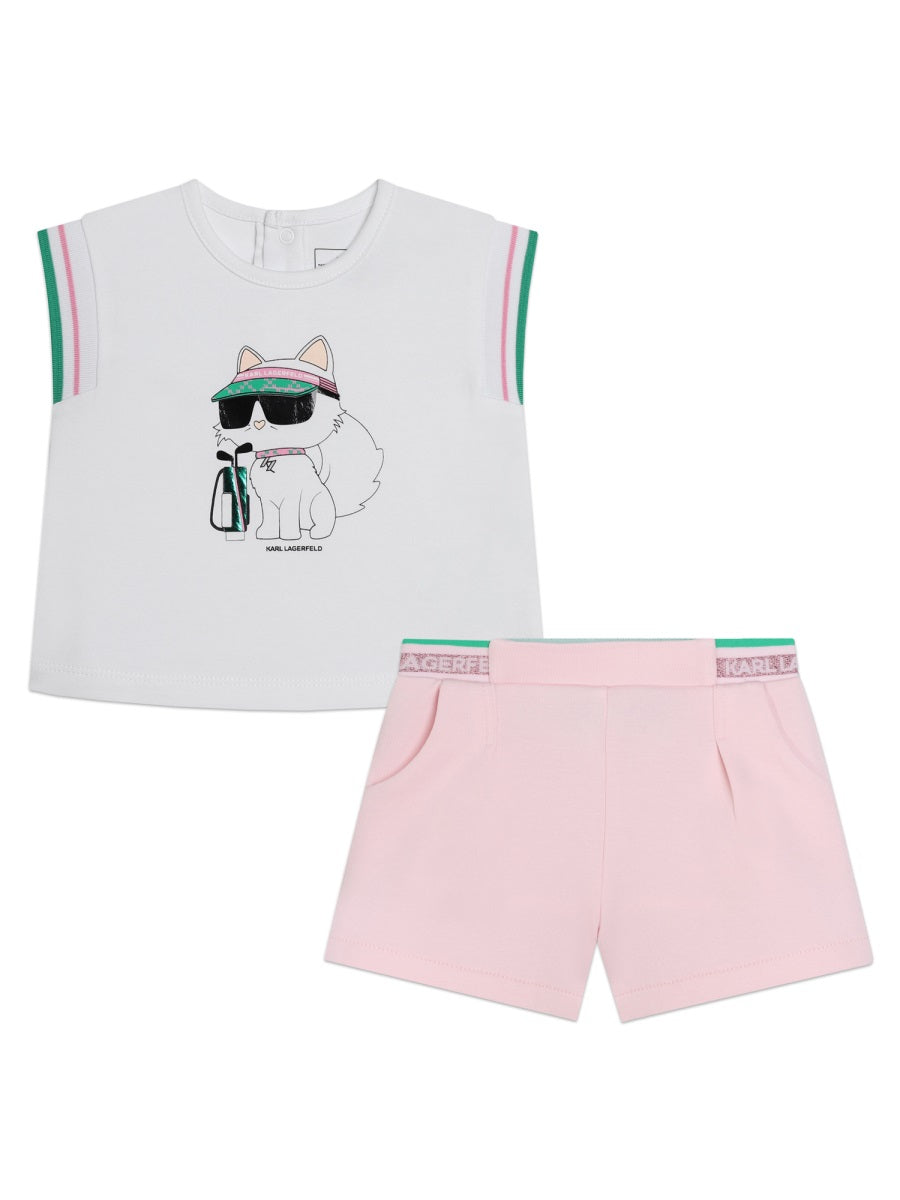 KARL LAGERFELD Boys' Mini Tee & Short Set for SS24