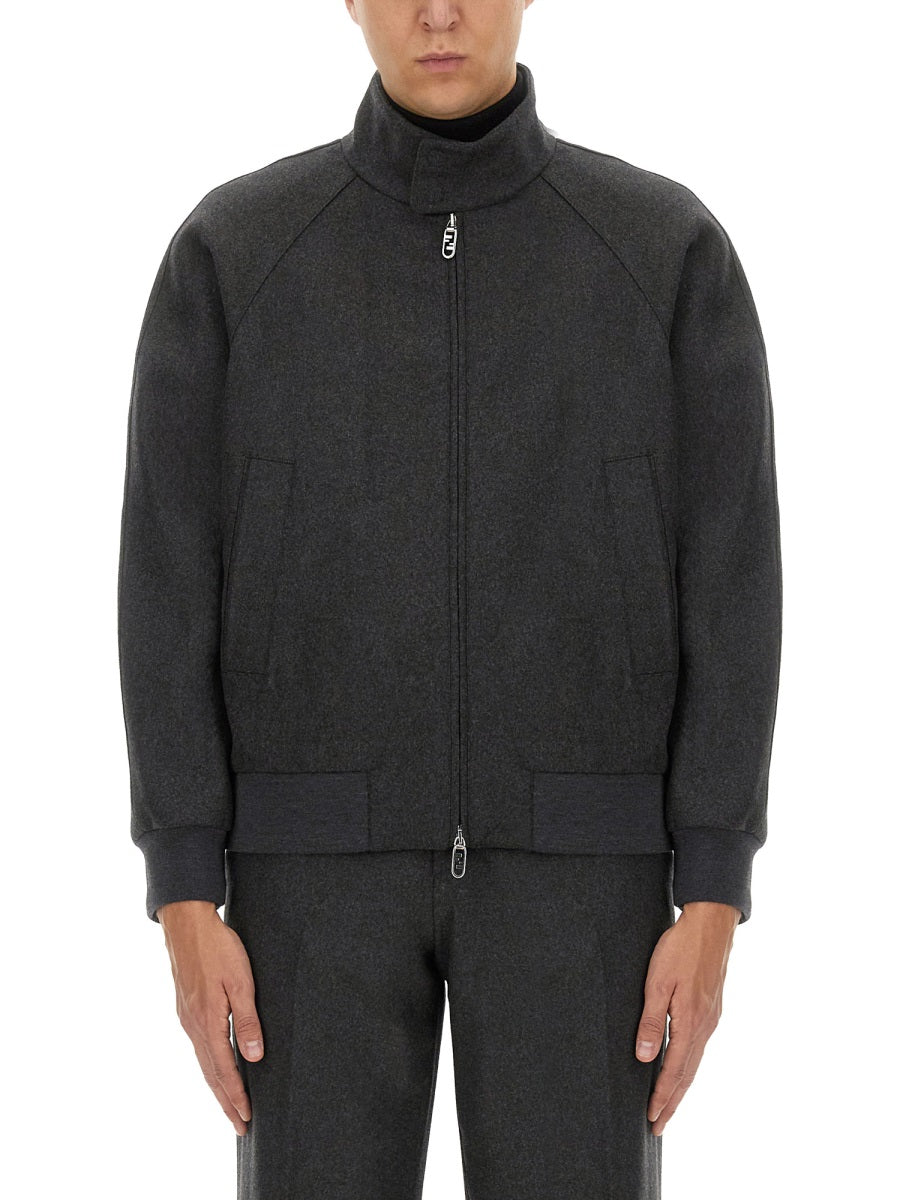 FENDI Men's Cashmere Blouson Jacket - Size 52
