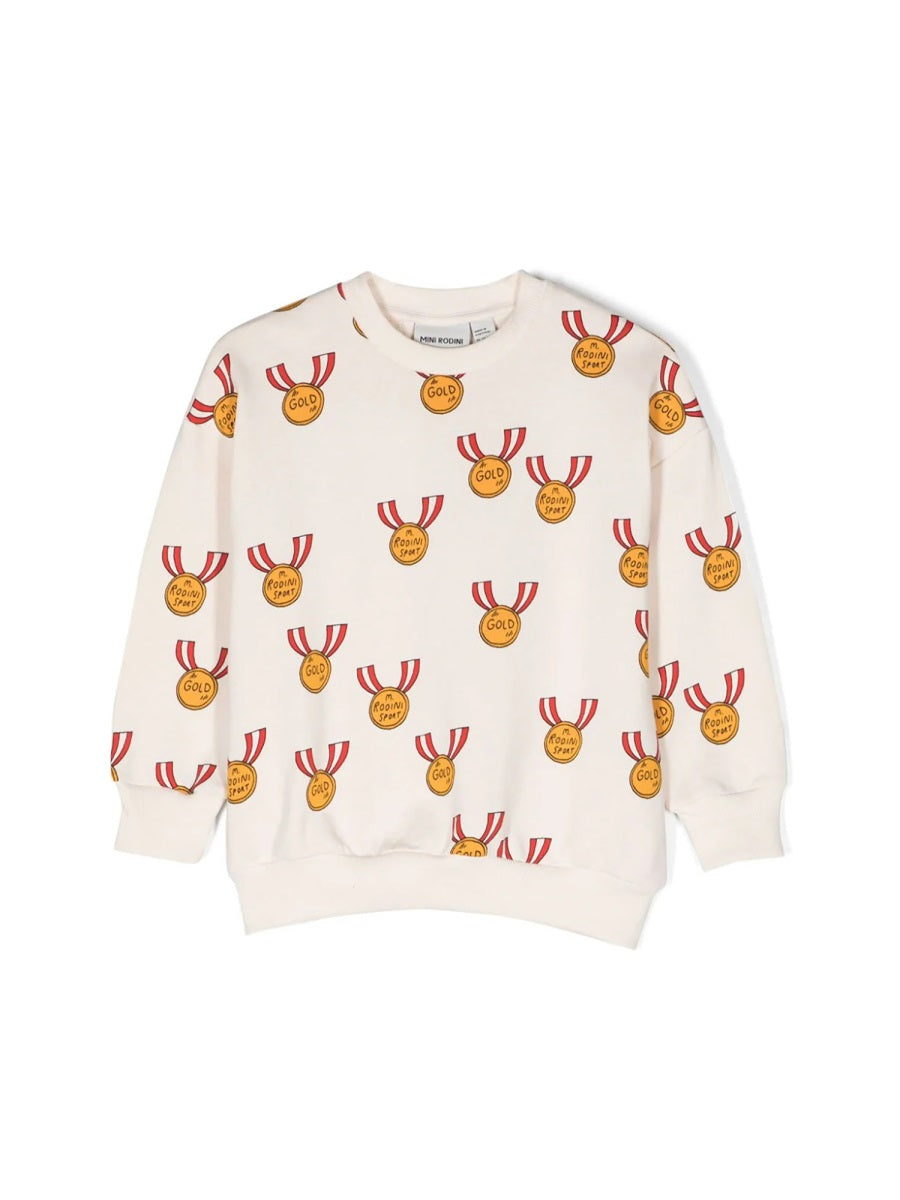 MINI RODINI Mini Medals AOP Sweatshirt for Little Ones