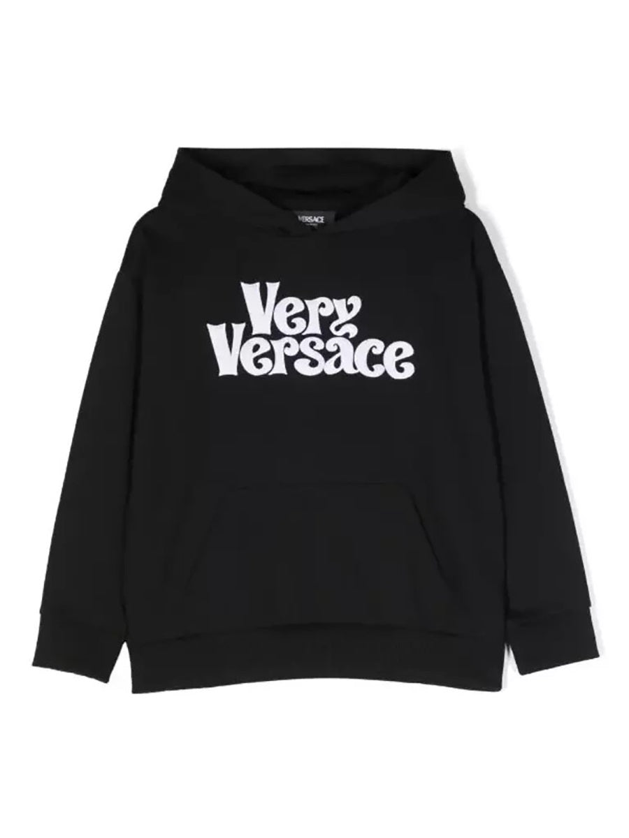 VERSACE Mini Fleece Sweatshirt with Embroidered Design
