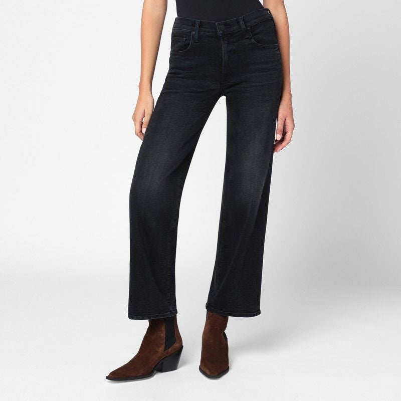 MOTHER Faded Black The Rambler Zip Flood Women's Jeans