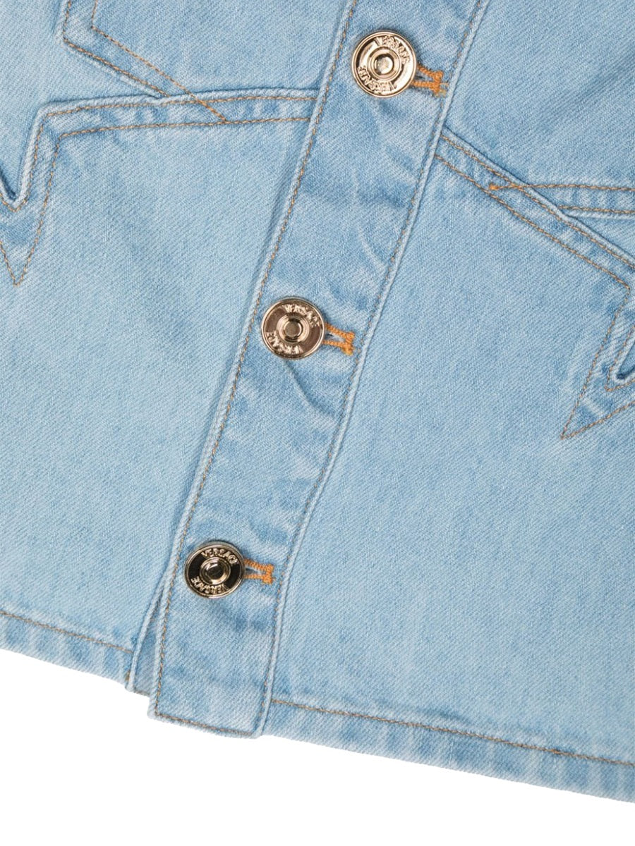 VERSACE Denim Mini Skirt for Girls