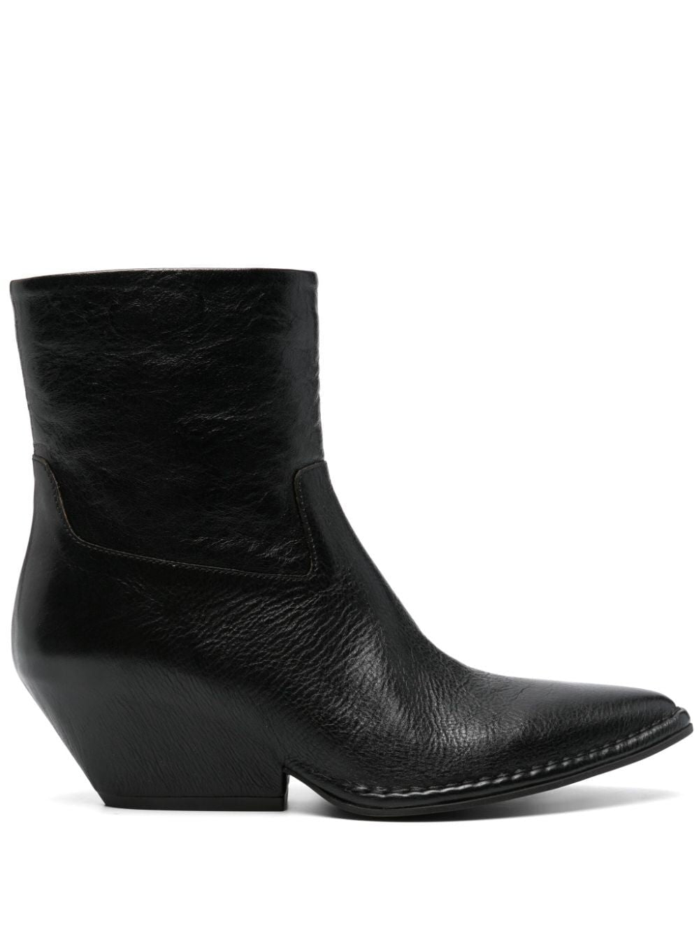 DEL CARLO Women's Mini Low Leather Boots