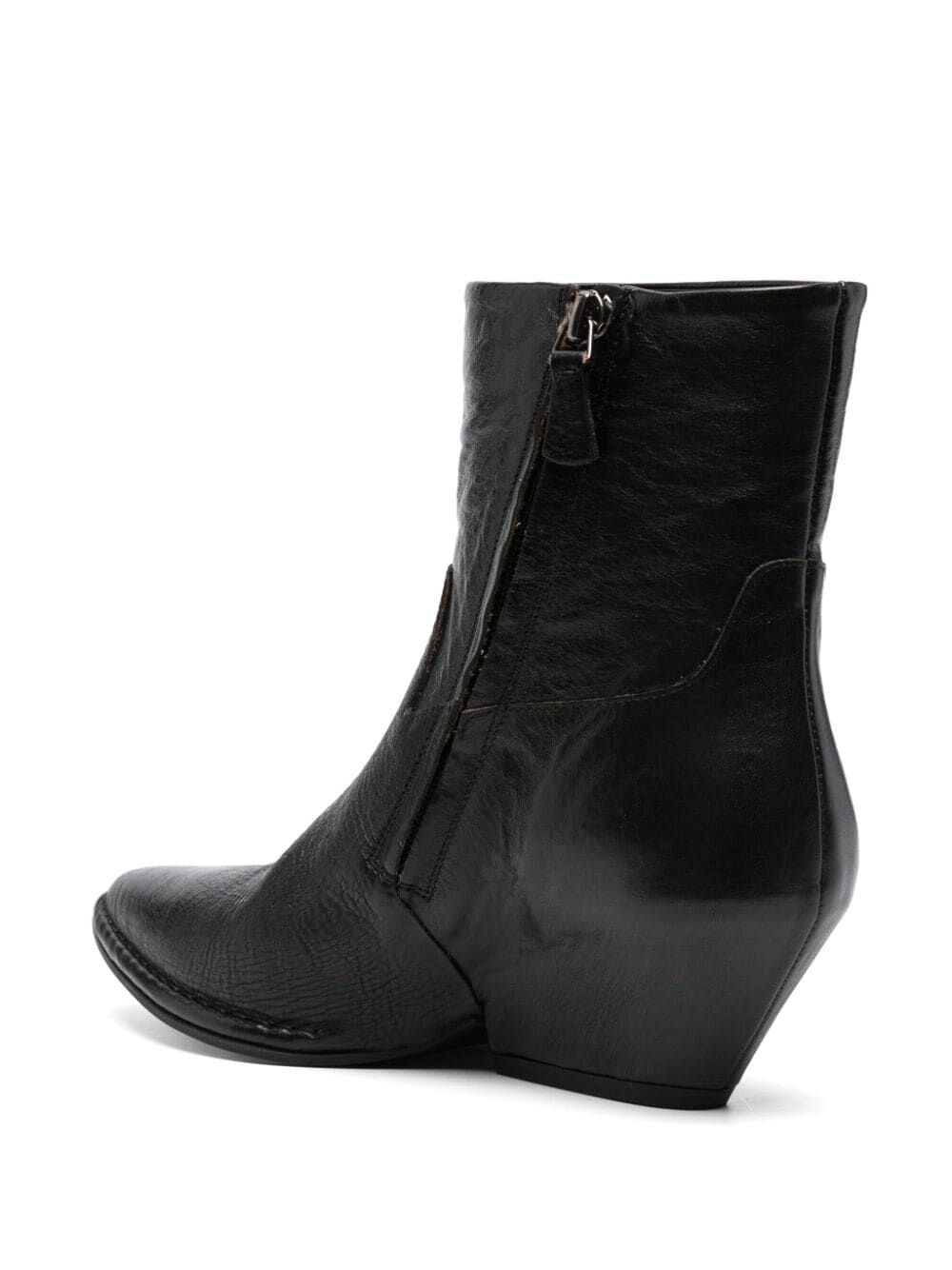 DEL CARLO Women's Mini Low Leather Boots
