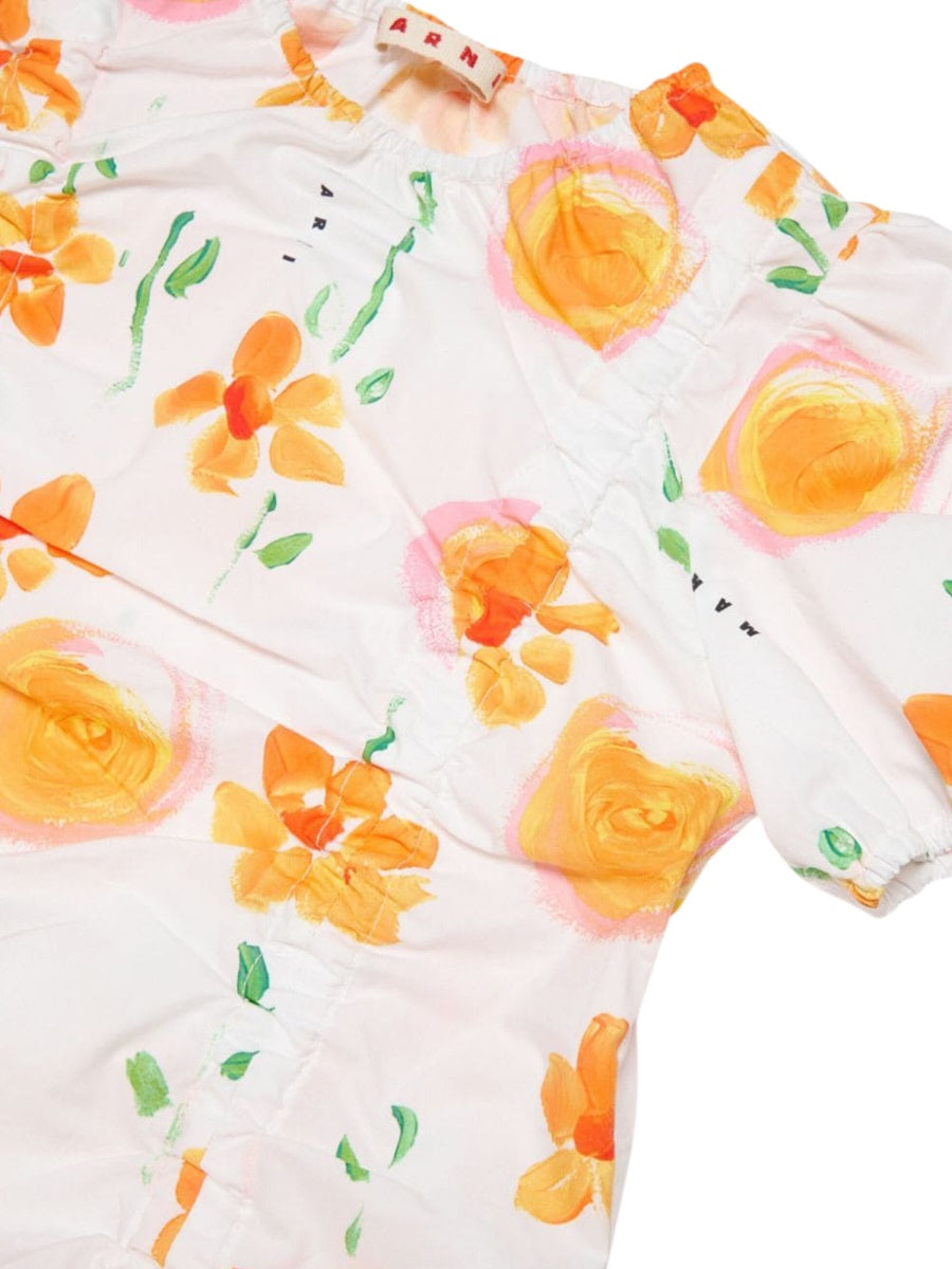 MARNI Girls' Mini Cotton Dress for SS24