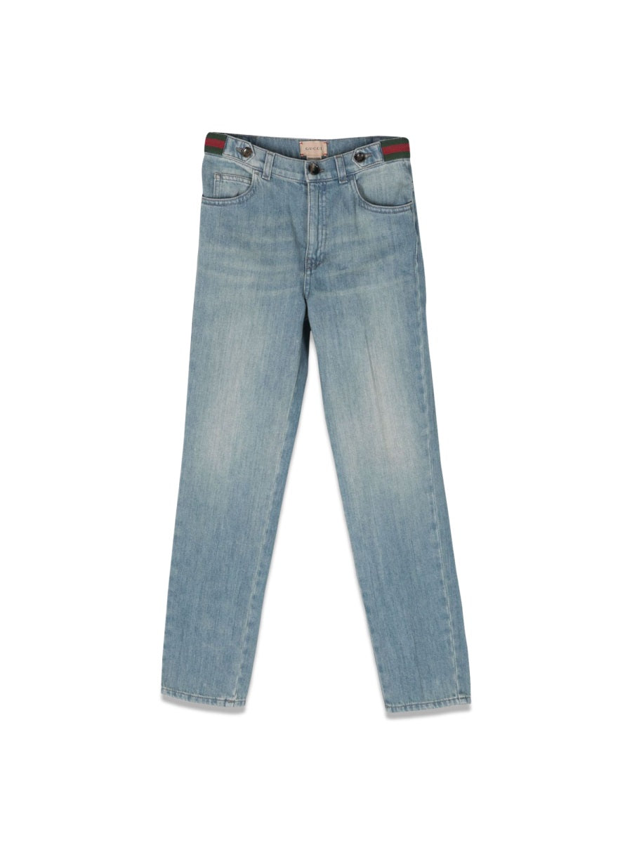 GUCCI Organic Denim Kids' Pants
