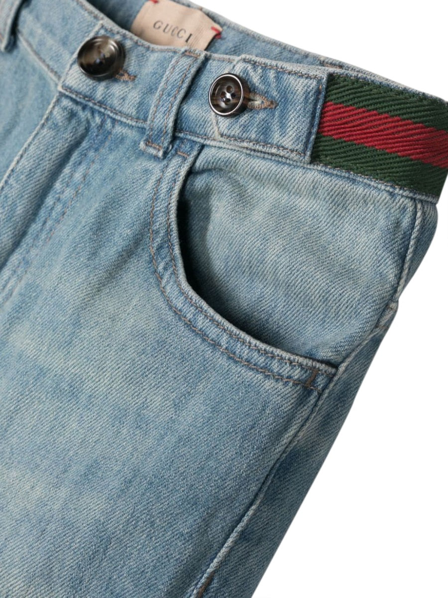 GUCCI Organic Denim Kids' Pants