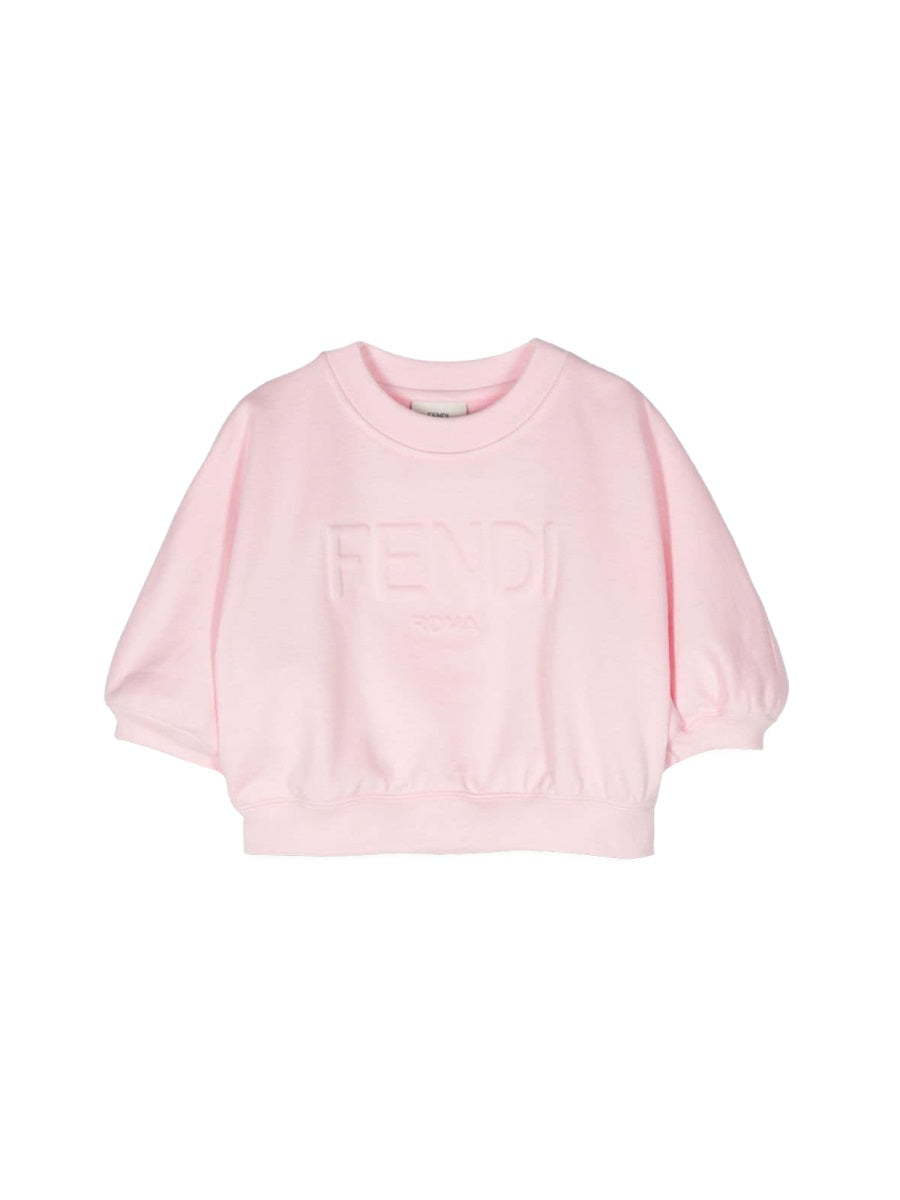 FENDI Girls' Mini Cotton Sweatshirt for SS24