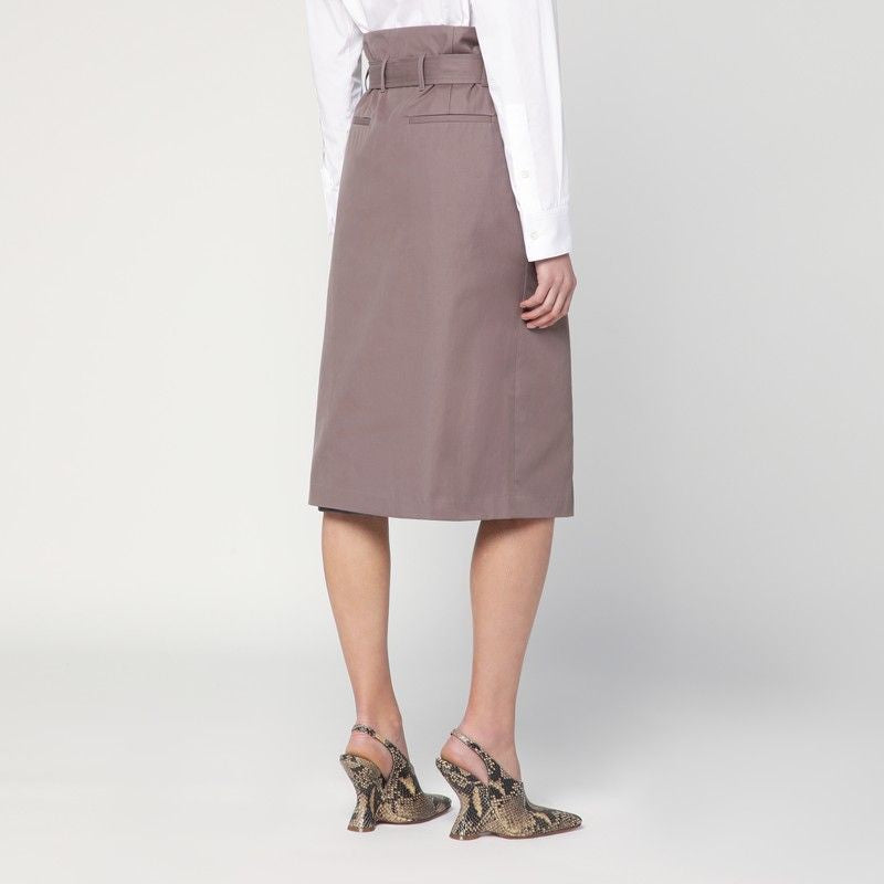DRIES VAN NOTEN High-Waisted Midi Skirt with Belt