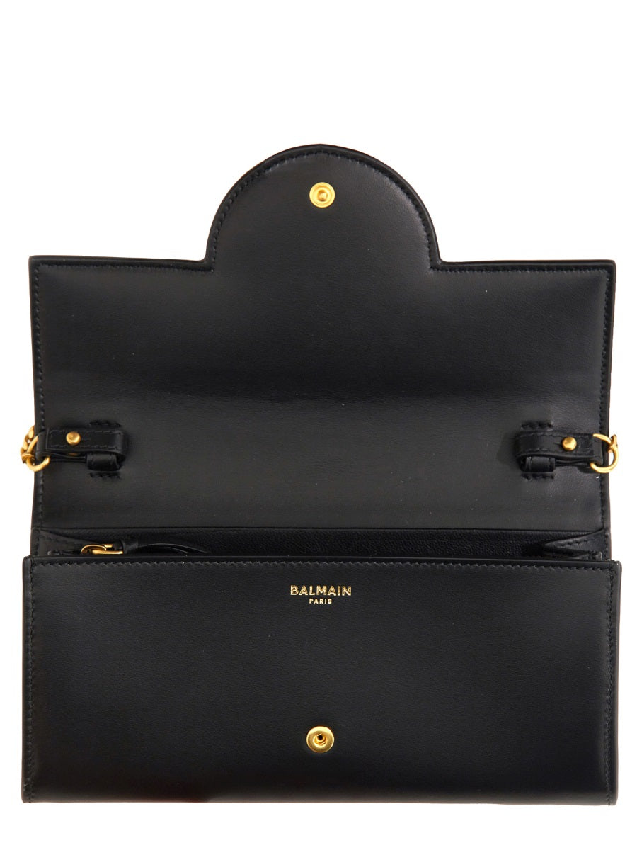 BALMAIN Mini Leather Shoulder Bag - 10.5 CM X 30 CM X 3 CM