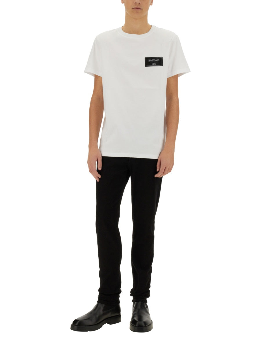 BALMAIN Classic Logo T-Shirt for Men - Size L