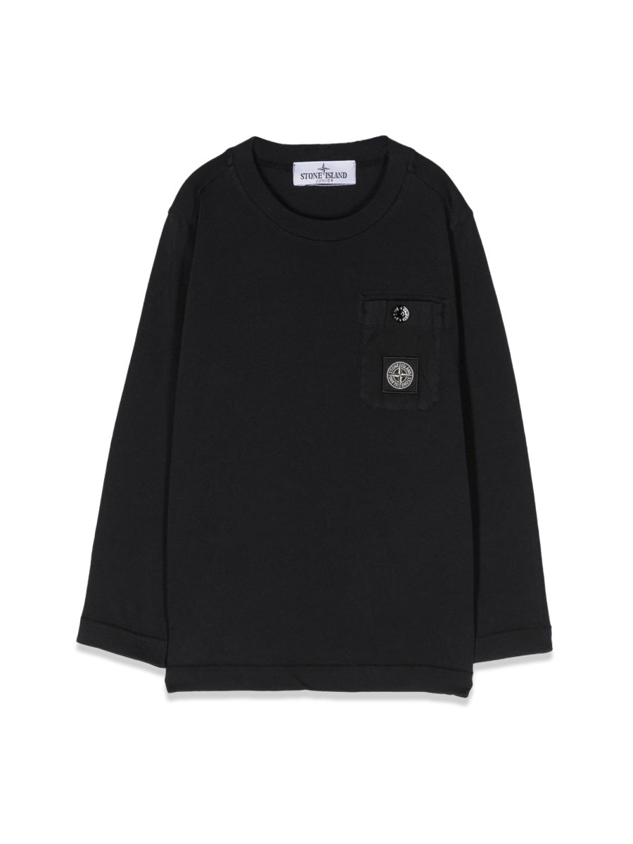 STONE ISLAND Boys Long Sleeve Mini T-Shirt