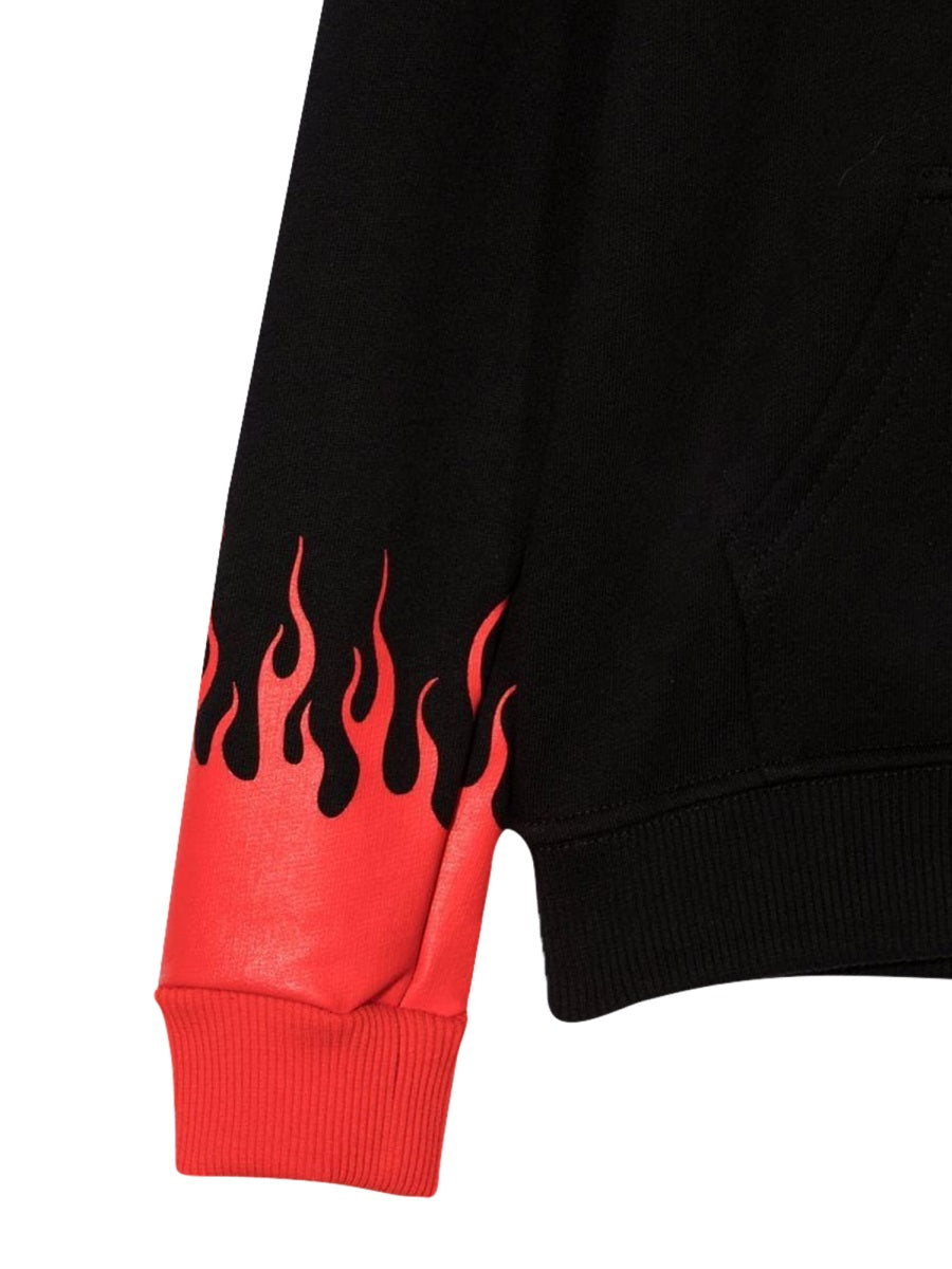 VISION OF SUPER Mini Hoodie with Fiery Flames