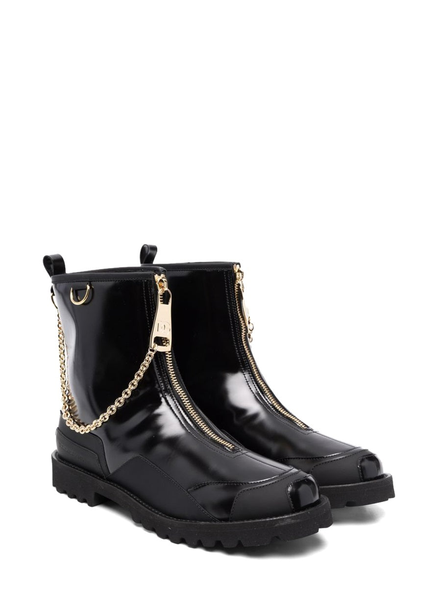 DOLCE & GABBANA Chic Leather Boots for Teens