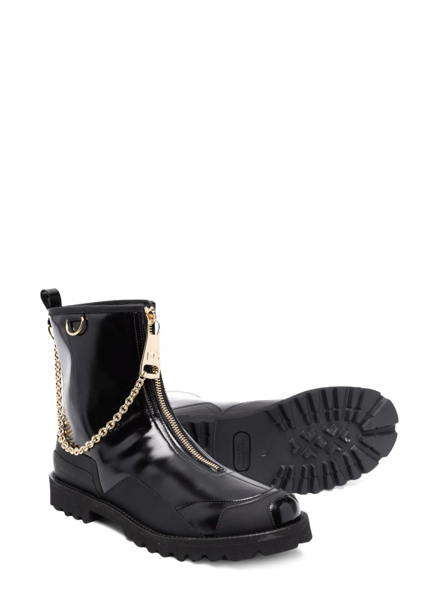 DOLCE & GABBANA Chic Leather Boots for Teens