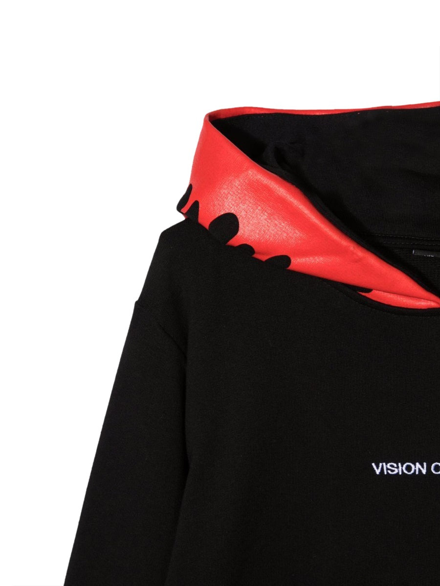 VISION OF SUPER Unisex Hoodie with Red Flames