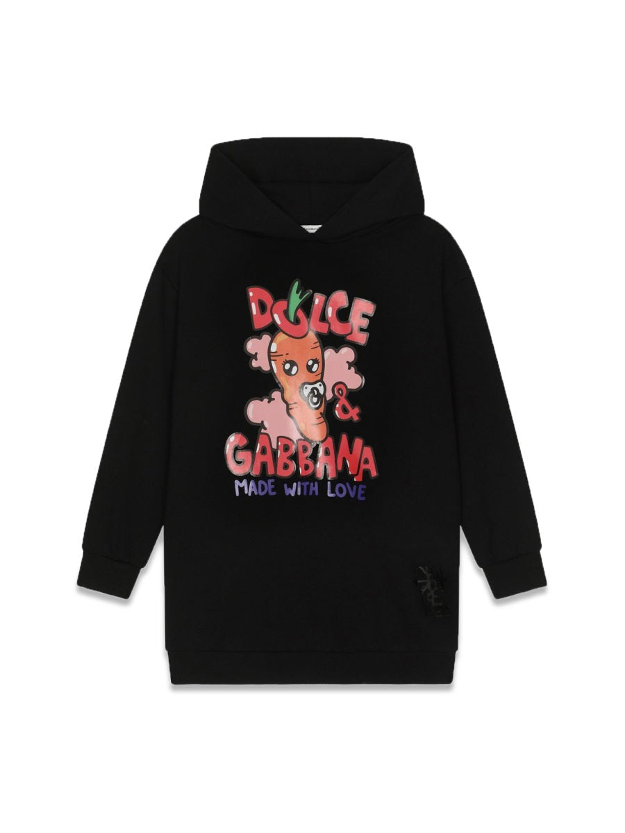 DOLCE & GABBANA Mini Hooded Dress for Girls