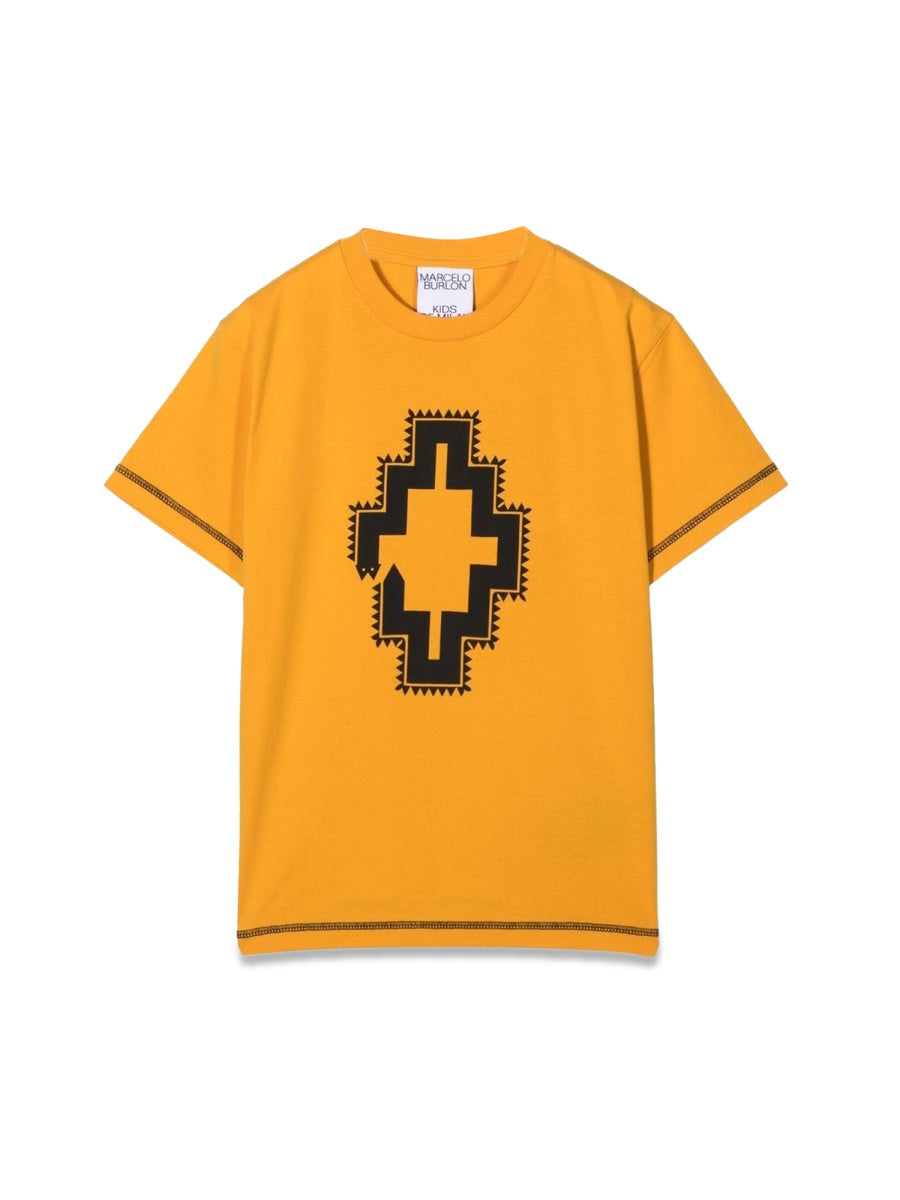 MARCELO BURLON COUNTY OF MILAN Mini Cotton Graphic Tee for Boys - FW22 Collection