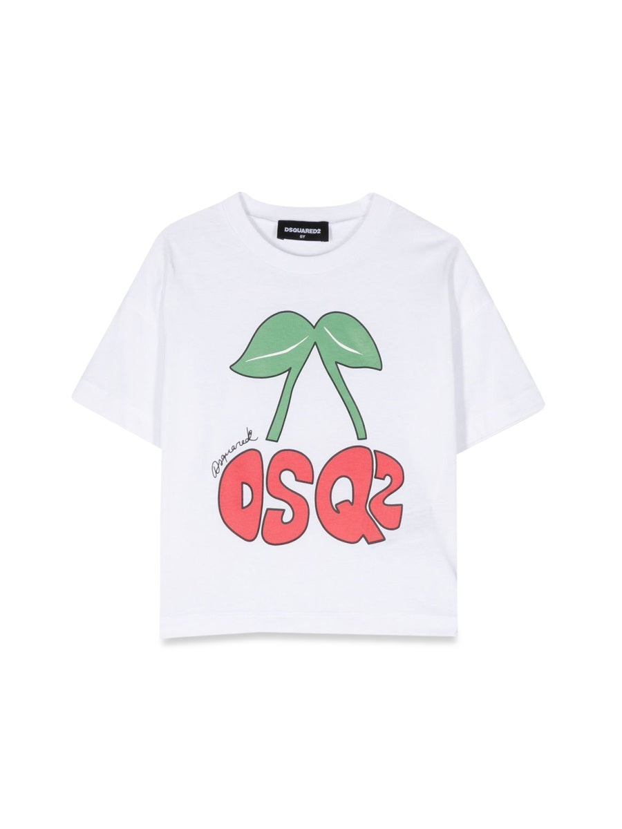 DSQUARED Girls' Mini Logo Cherry T-Shirt