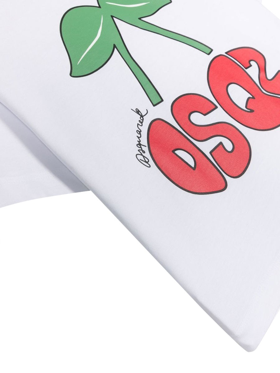 DSQUARED Girls' Mini Logo Cherry T-Shirt