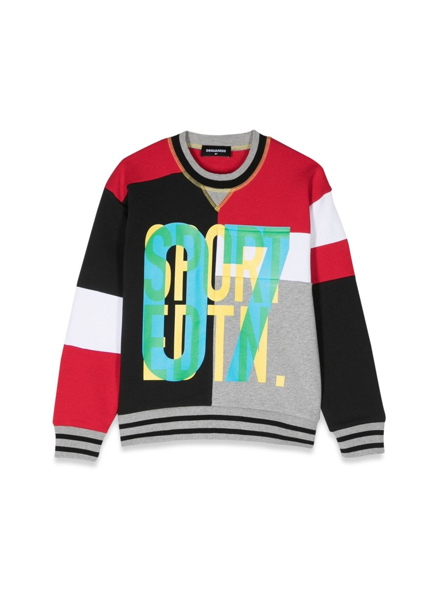 DSQUARED Mini Slouch Fit Crewneck Sweatshirt