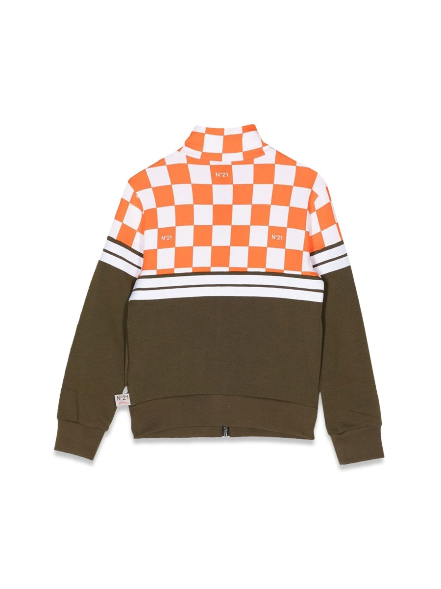 N°21 Mini Zipper Sweatshirt for Boys - SS23