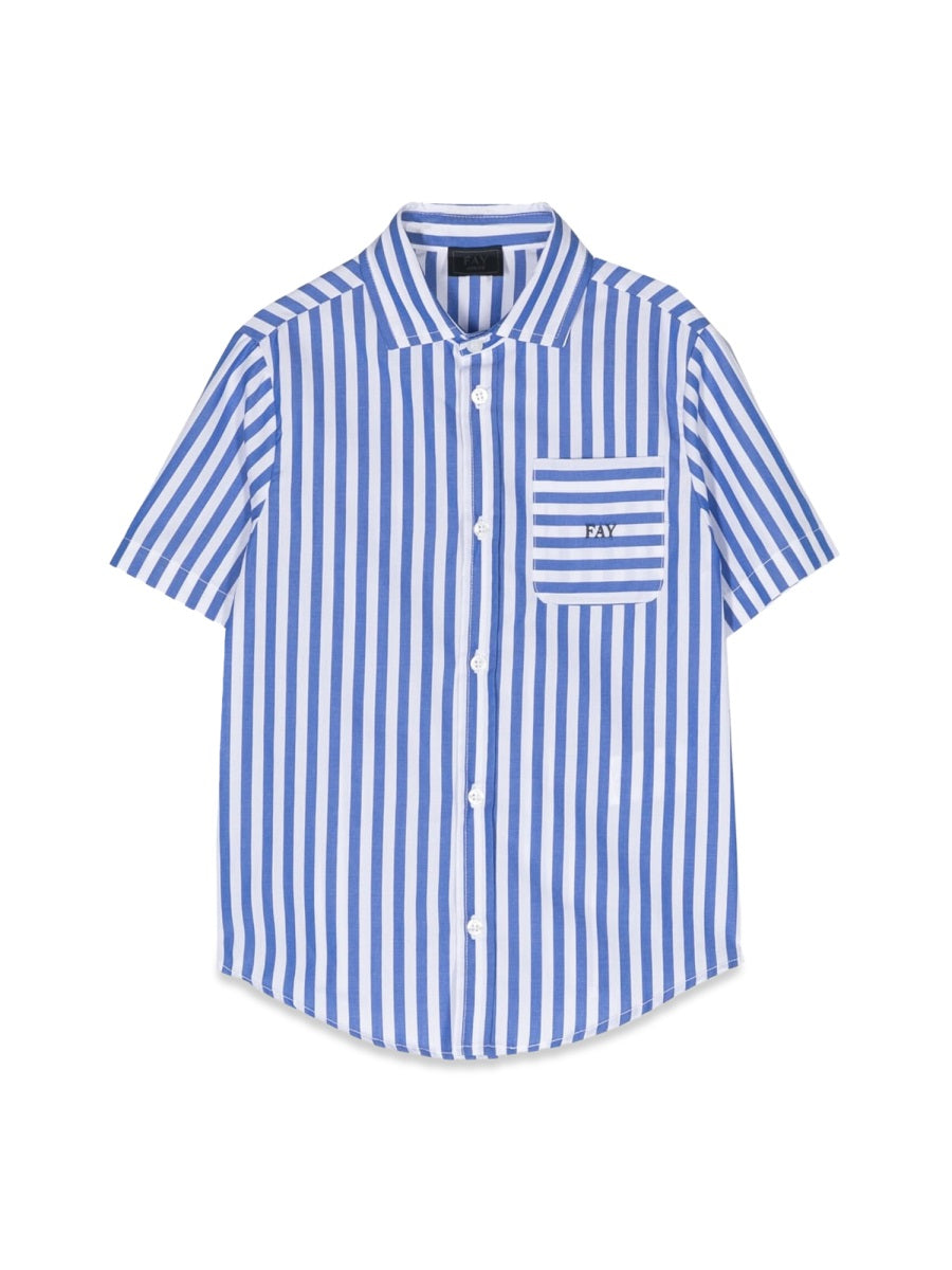 FAY Mini Striped Cotton Shirt for Boys