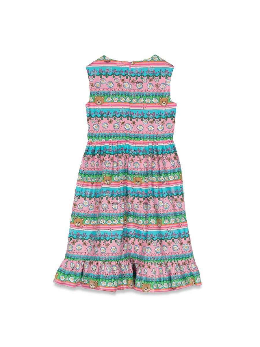 MOSCHINO Fancy Sleeveless Mini Dress for Girls
