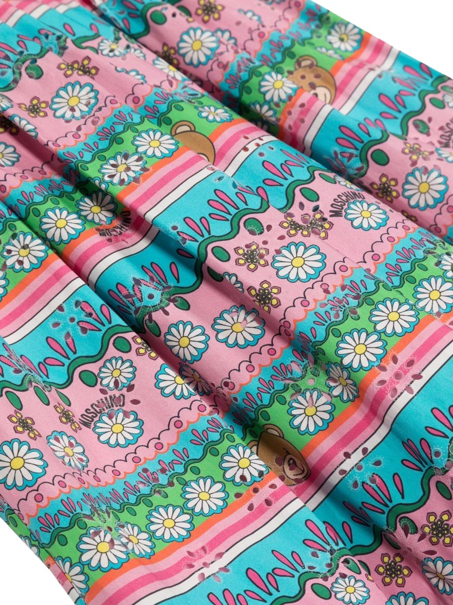 MOSCHINO Fancy Sleeveless Mini Dress for Girls