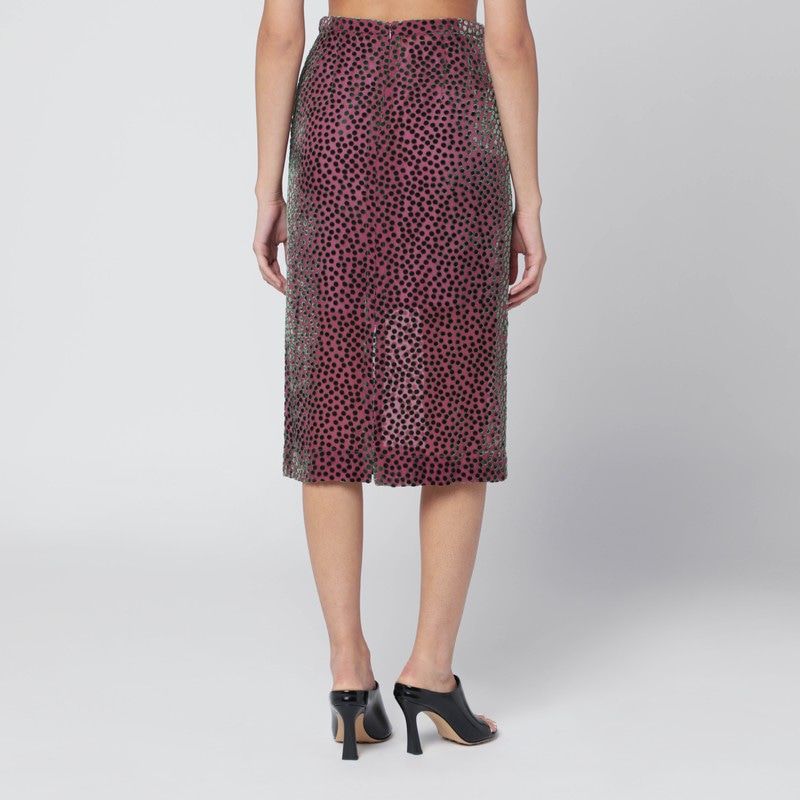 DRIES VAN NOTEN Silk Blend Polka Dot Mini Skirt
