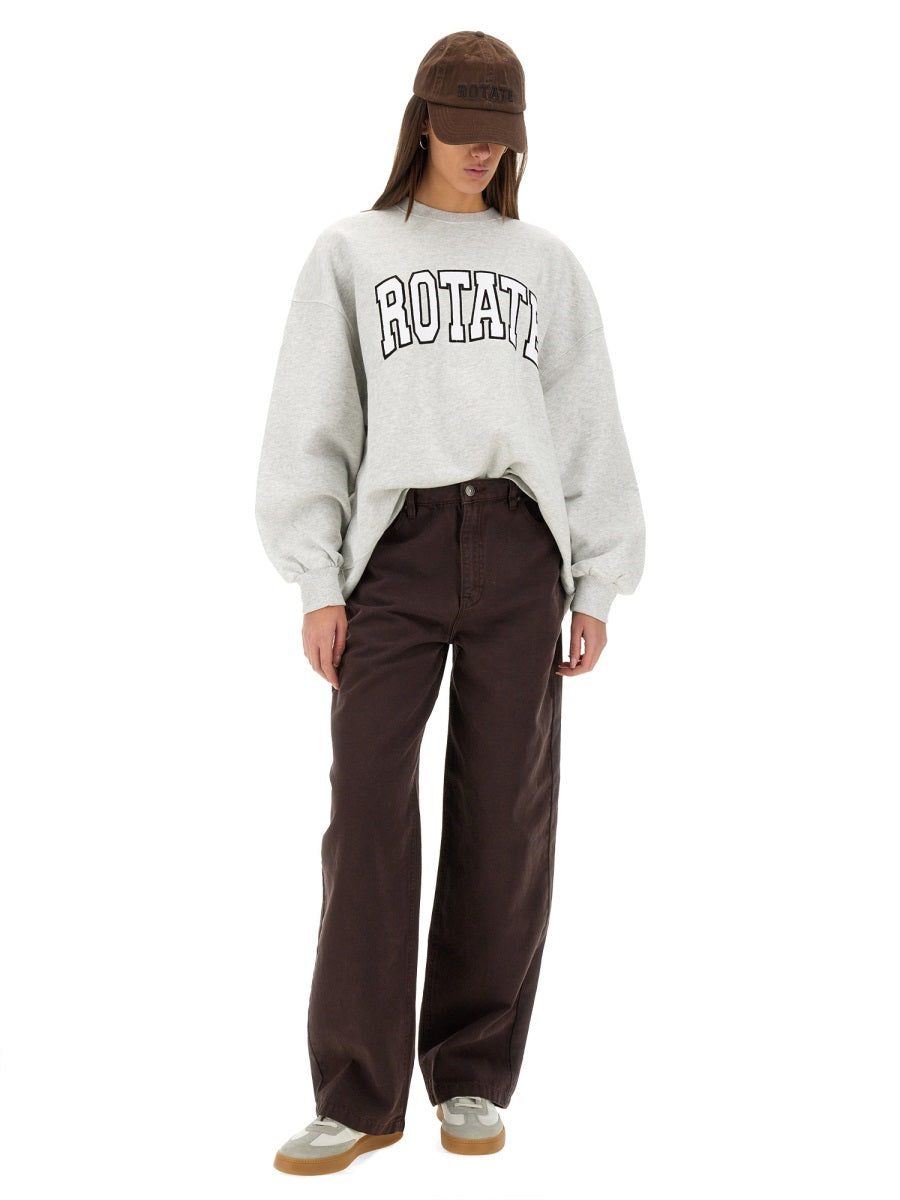 ROTATE BIRGER CHRISTENSEN Oversized Heavy Cotton Sweatshirt - Size S