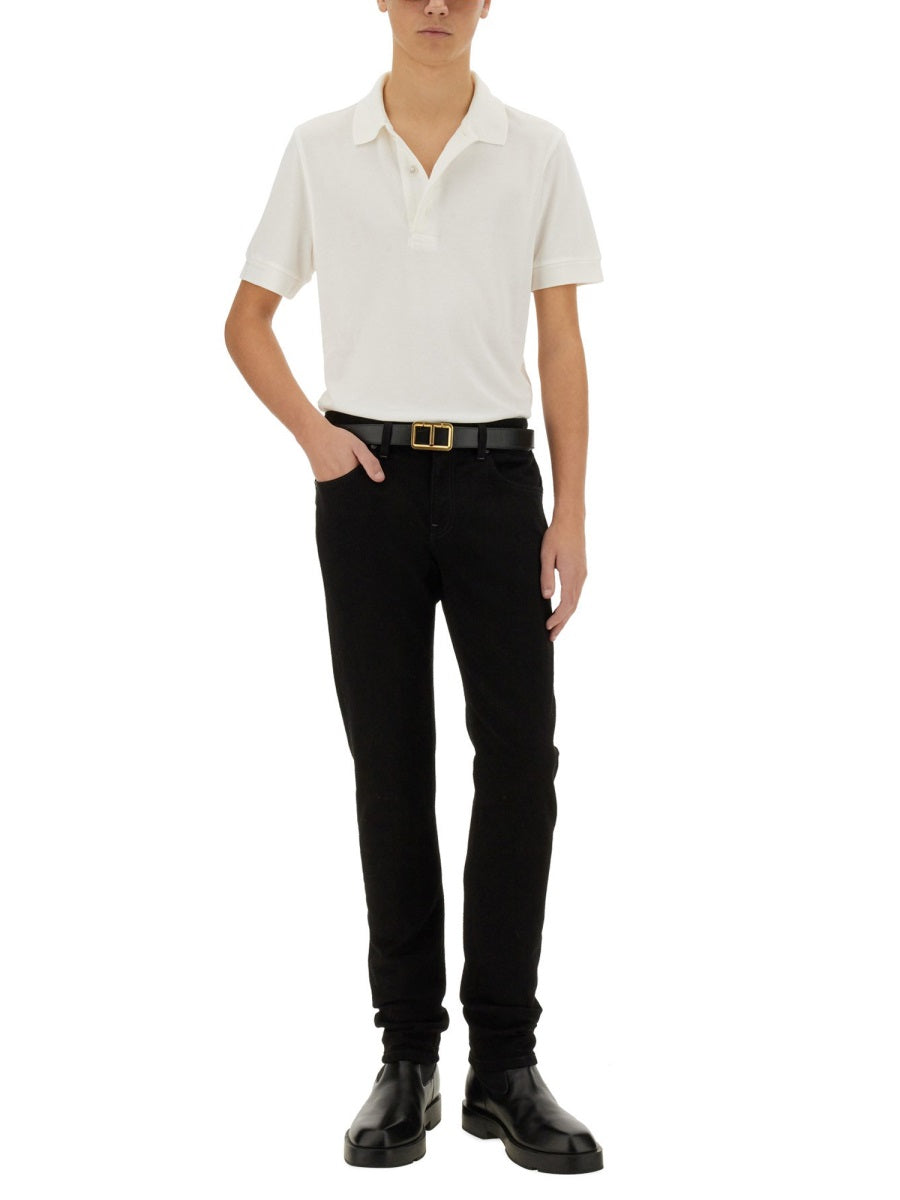 TOM FORD Piquet Polo Shirt - Size 48 IT