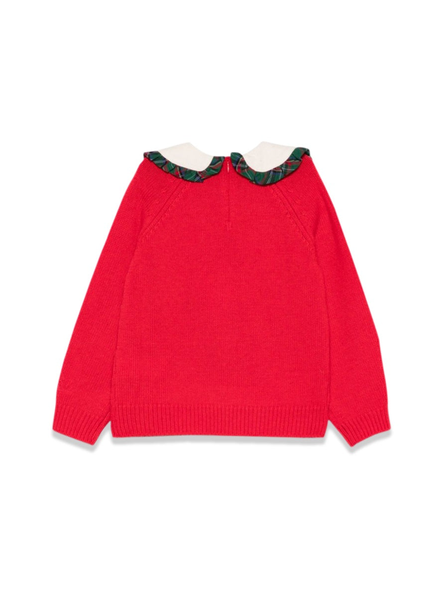 MC2 SAINT BARTH Girls' Balloon Cuff Collar Sweater - FW24