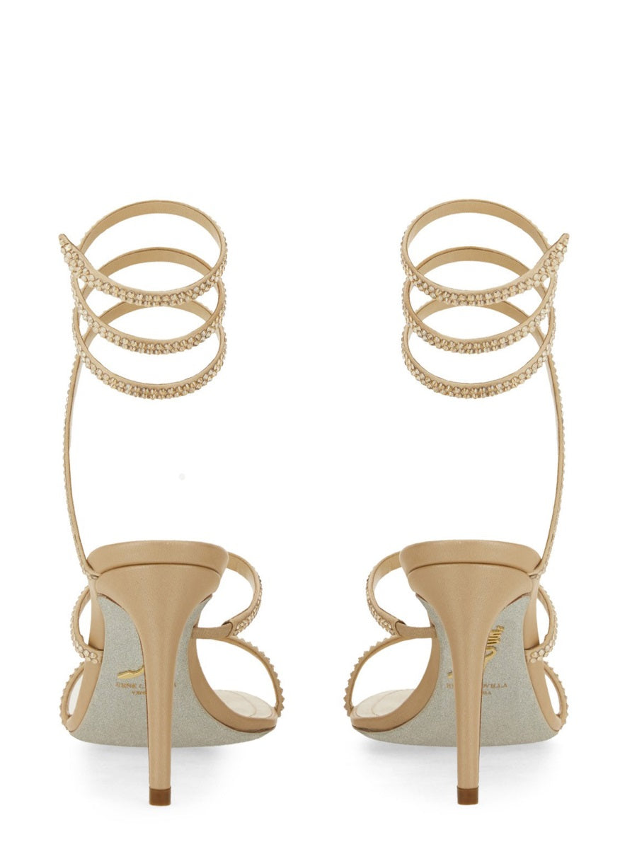 RENE CAOVILLA Satin Decolleté Heels with 10.5 cm Heel Height