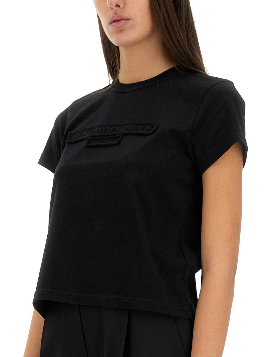 ALEXANDER WANG Embossed Logo T-Shirt - Size S