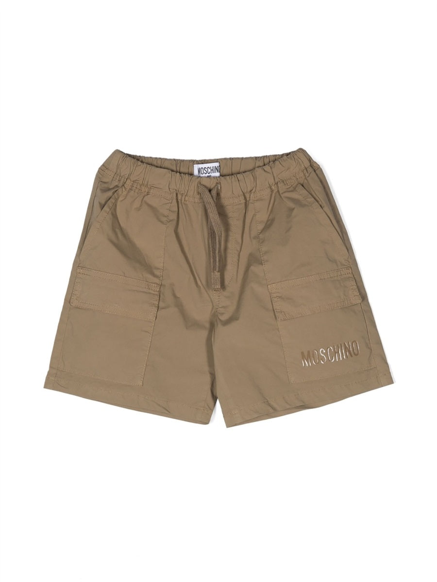 MOSCHINO Mini Bermuda Shorts with Pockets for Boys